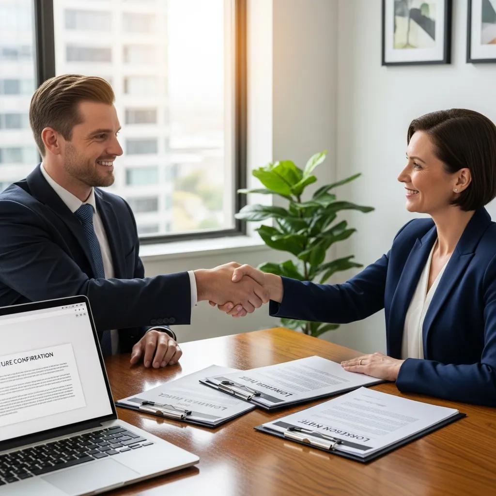 Borrower and lender finalize a hard money loan agreement