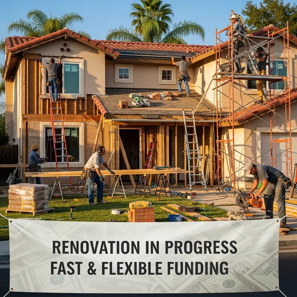 California property under renovation showing the benefits of hard money financing