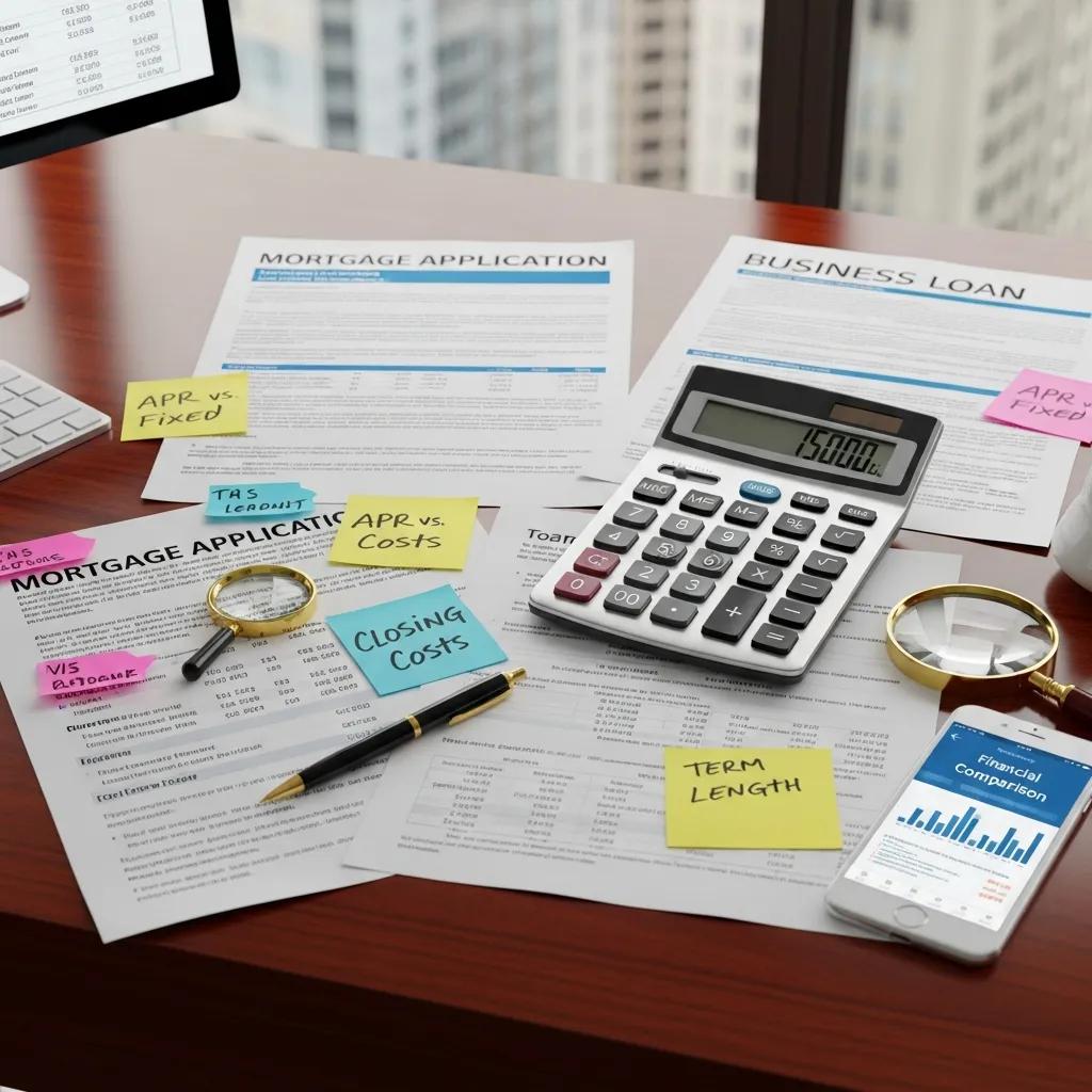 Loan documents and calculator for comparing hard-money terms