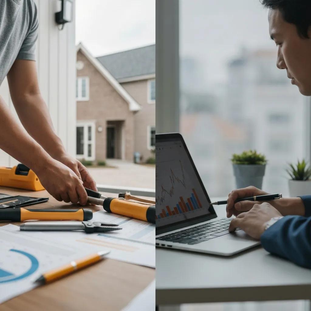 Side-by-side view: investment in REITs versus owning a property