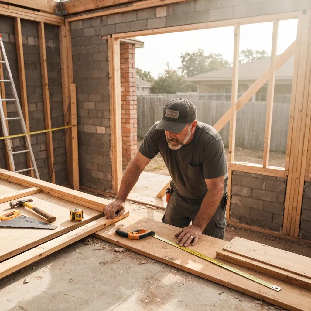 Contractor inspecting a property under renovation to illustrate hard money financing