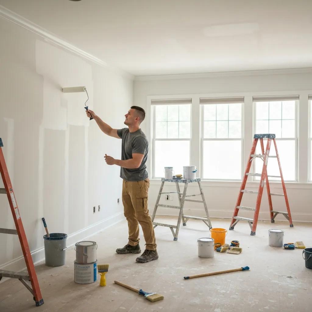 Contractor working on a renovation for a fix‑and‑flip project