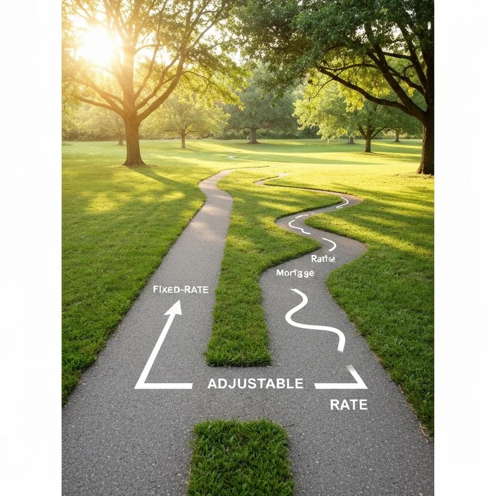 Visual contrast between stable fixed-rate and variable adjustable-rate paths