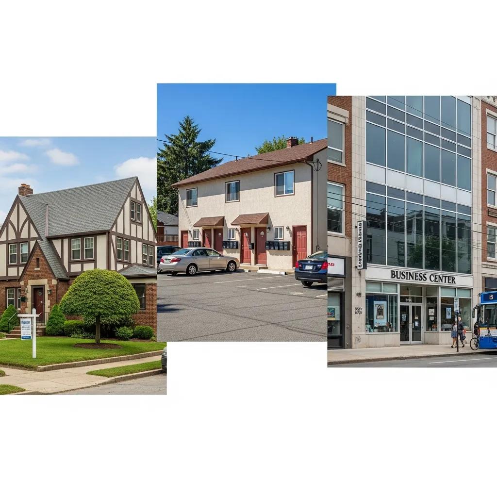 Examples of property types eligible for hard‑money loans including residential and commercial assets