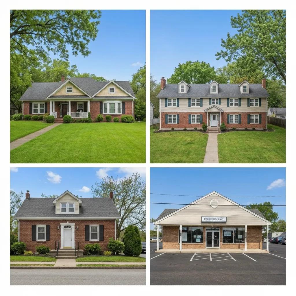 Diverse investment properties including single-family homes and small multifamily buildings suitable for hard money loans