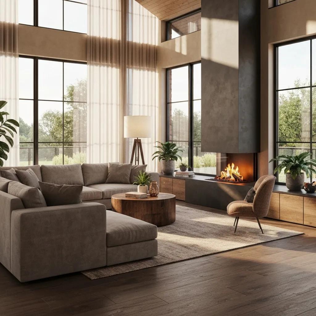 Diverse real estate investors collaborating in a cozy office setting with property documents and a laptop