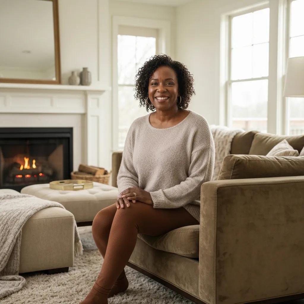 Family discussing real estate options in a cozy living room, emphasizing interest rates and mortgage impacts