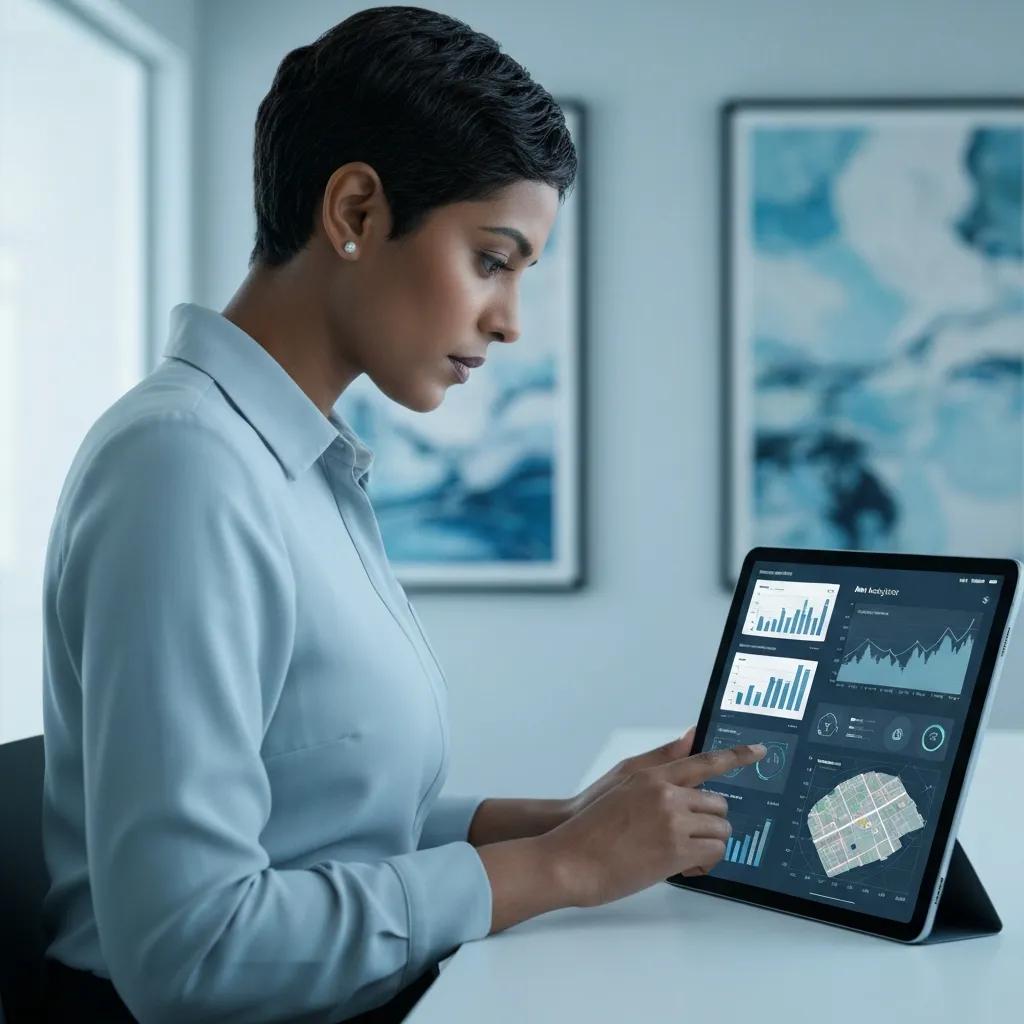 Interface showing AI analytics for property valuation