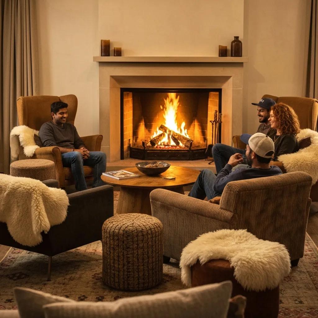 Group of real estate investors collaborating in a cozy home office setting