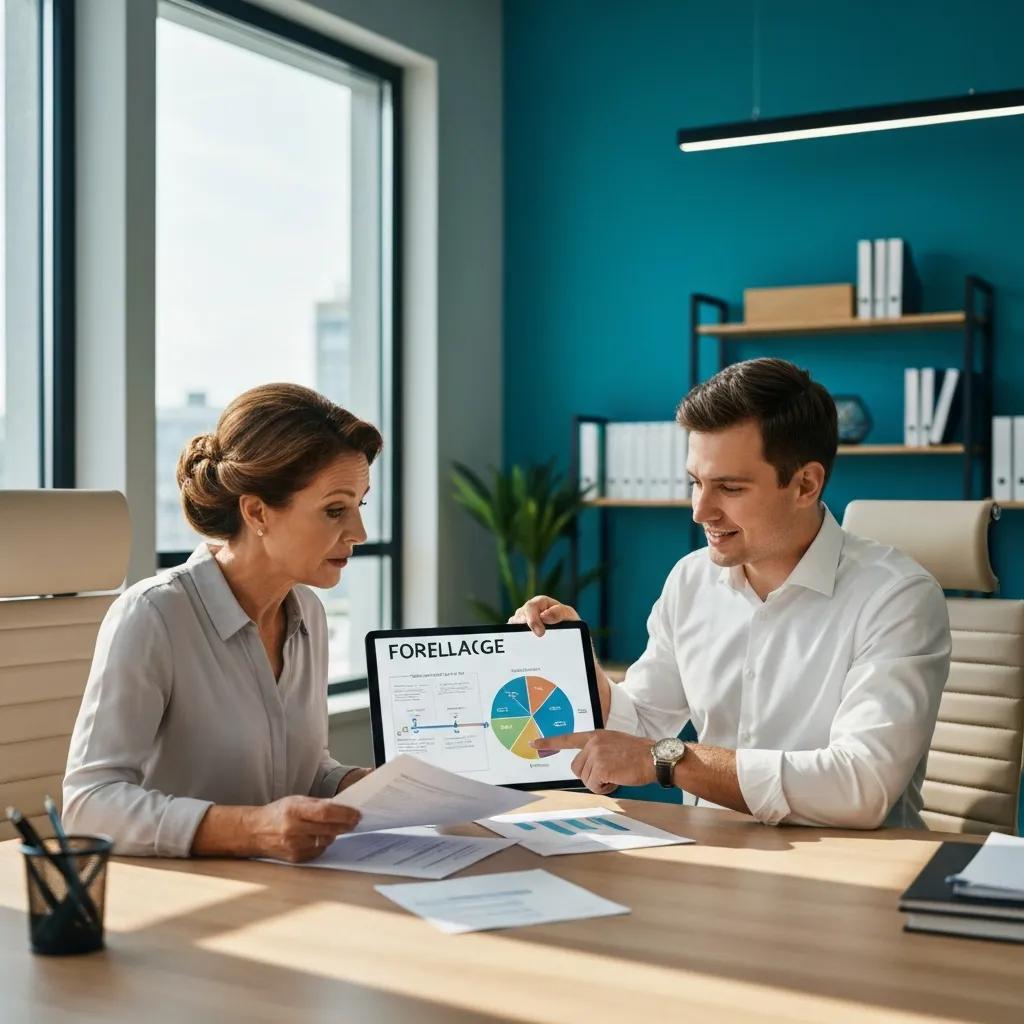 Homeowner and advisor reviewing foreclosure documents together