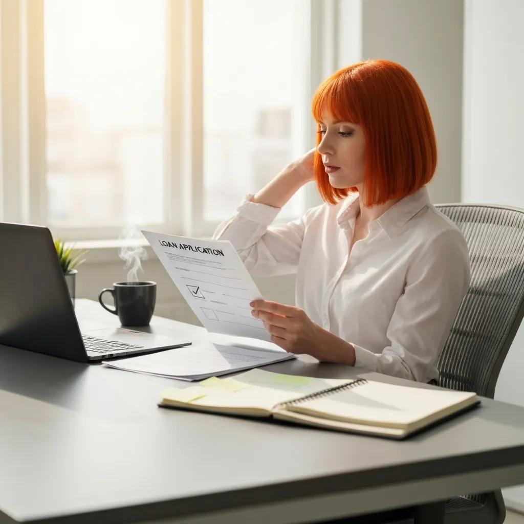 Borrower organizing loan documents at a tidy desk — a visual cue for preparedness and speed