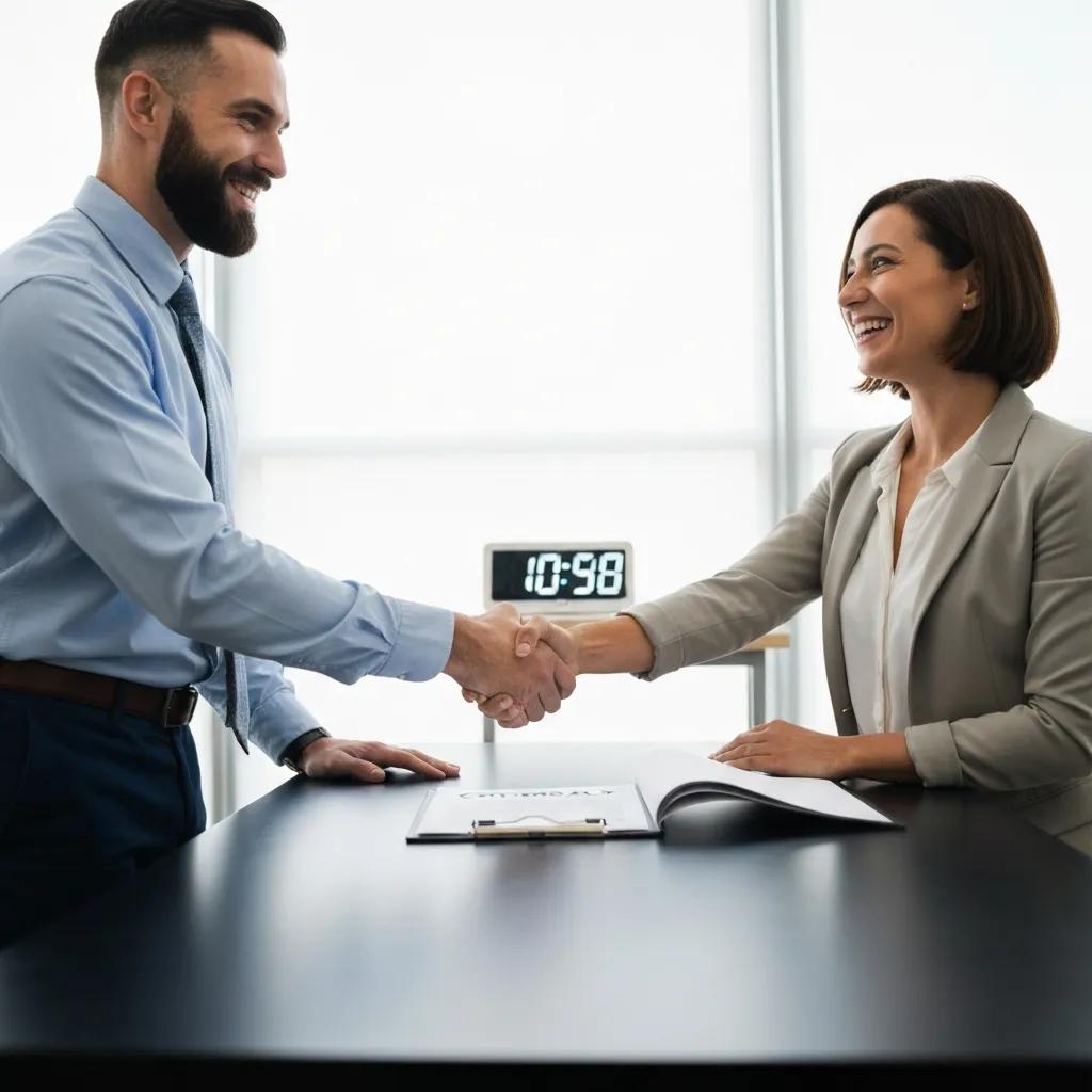 Investor and lender shaking hands to mark a fast hard money approval