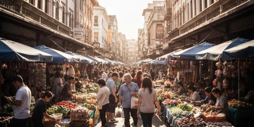 Investors discussing apartment building financing in a modern office