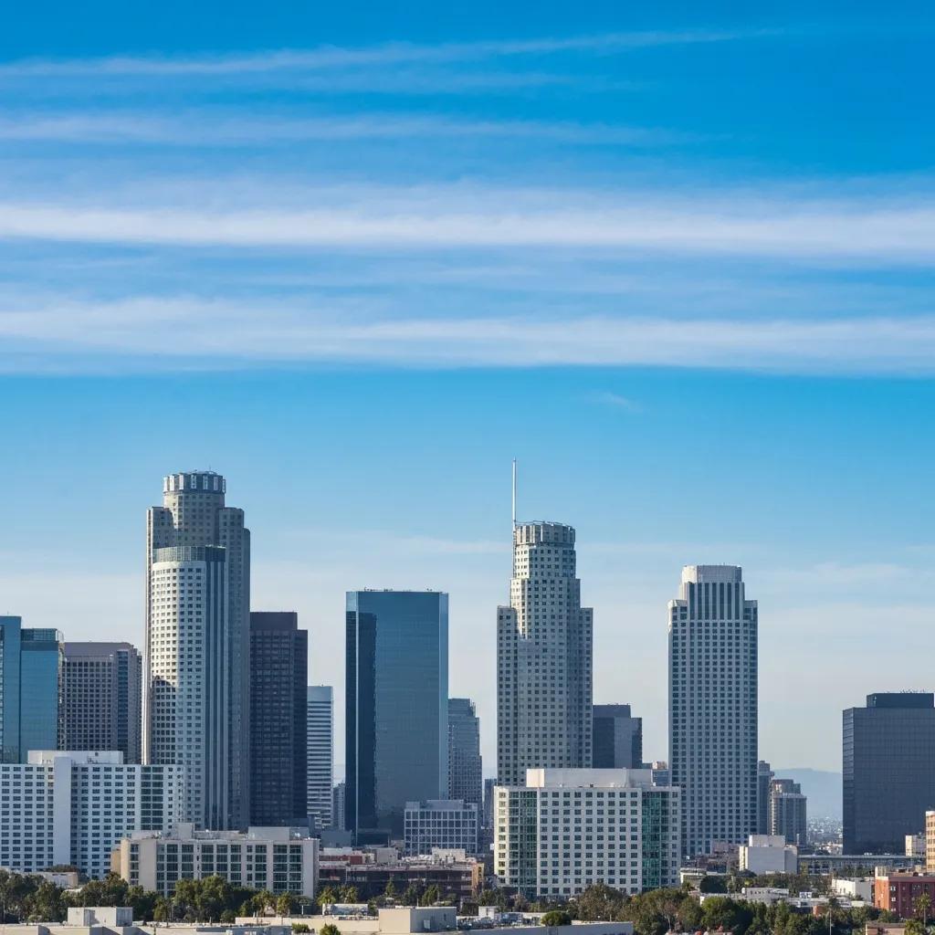 Los Angeles skyline representing real estate investment opportunities