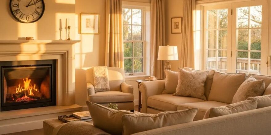 Modern industrial warehouse interior with natural light and organized shelves