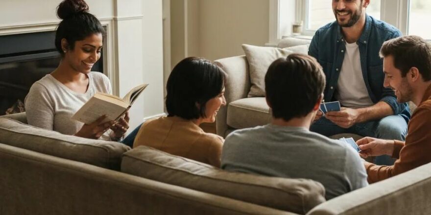 Professionals discussing commercial real estate financing in a modern office