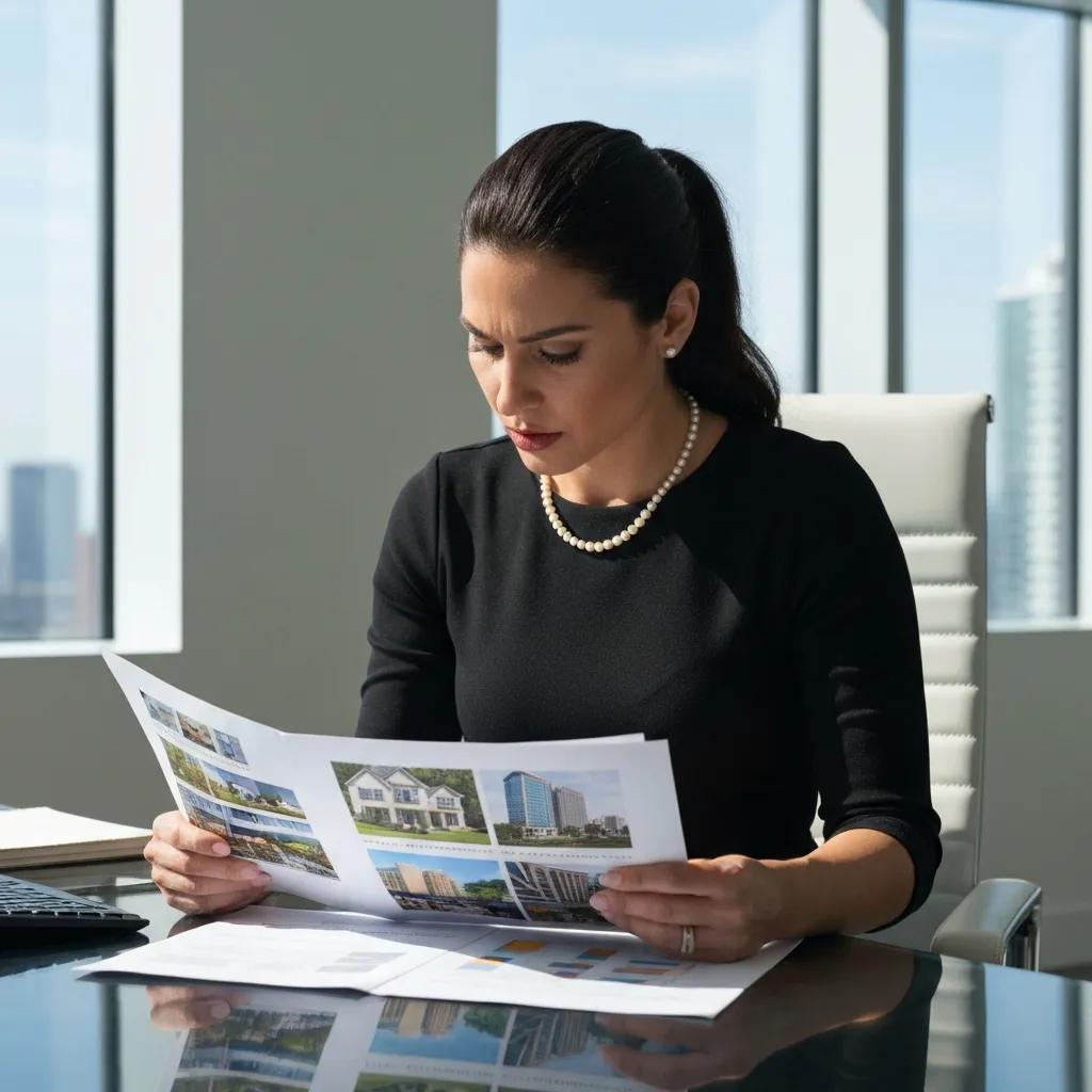 Investor reviewing a diversified property portfolio at a desk