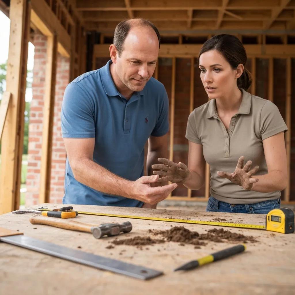 Investor and contractor inspecting a property to assess rehab scope and financing needs