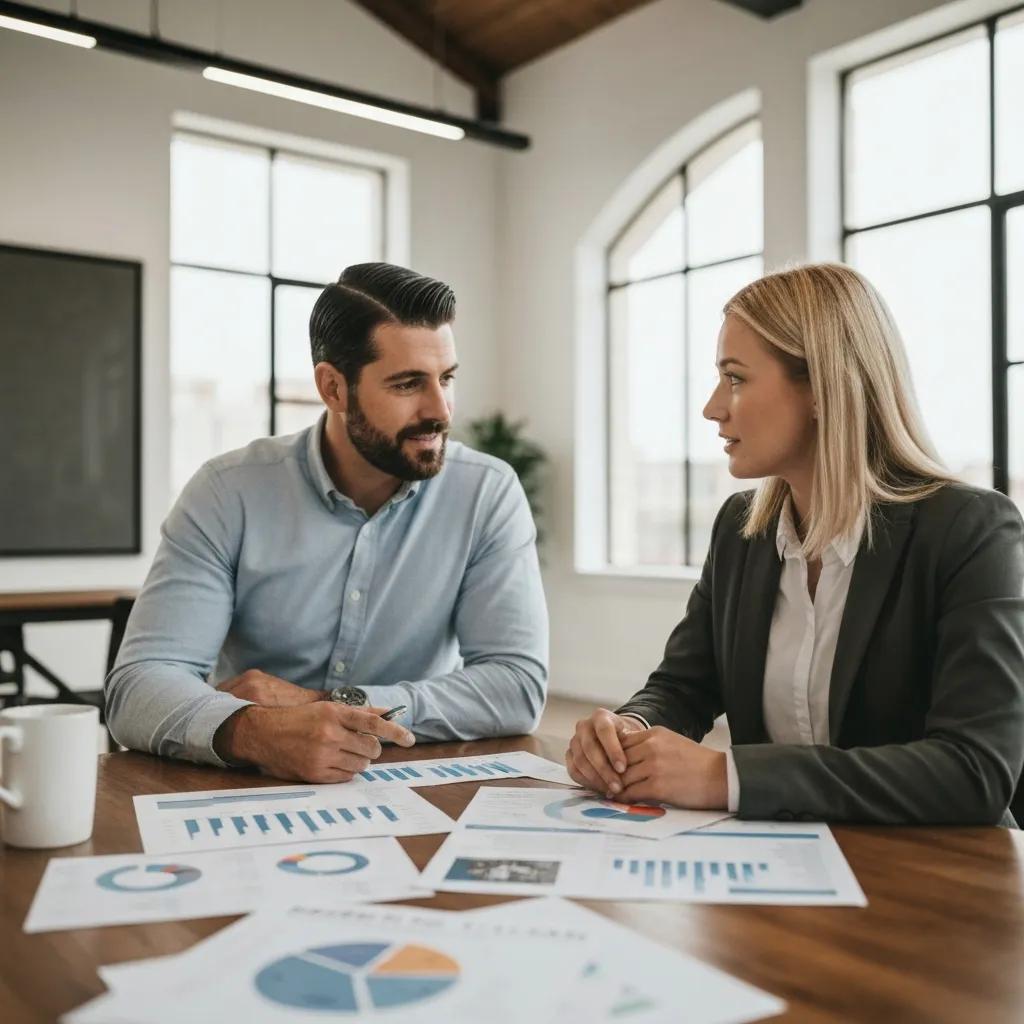 Investor and advisor reviewing bridge loan options