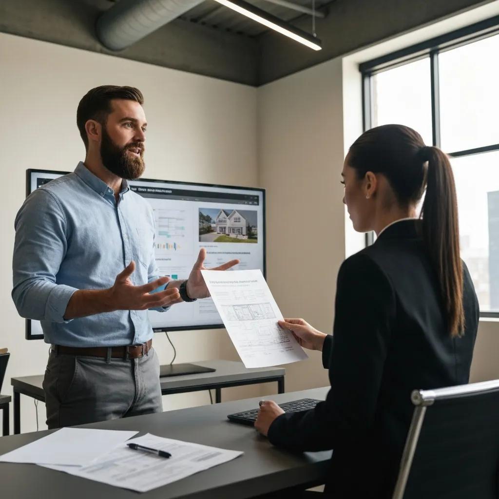 Investor discussing fast funding options with a lender