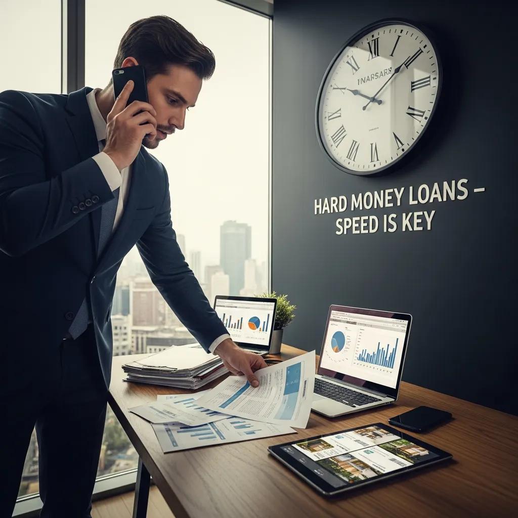 Investor quickly reviewing documents for a hard money loan approval
