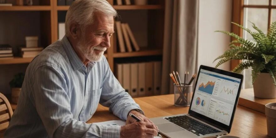 Real estate investor reviewing credit score improvement strategies at a cozy desk