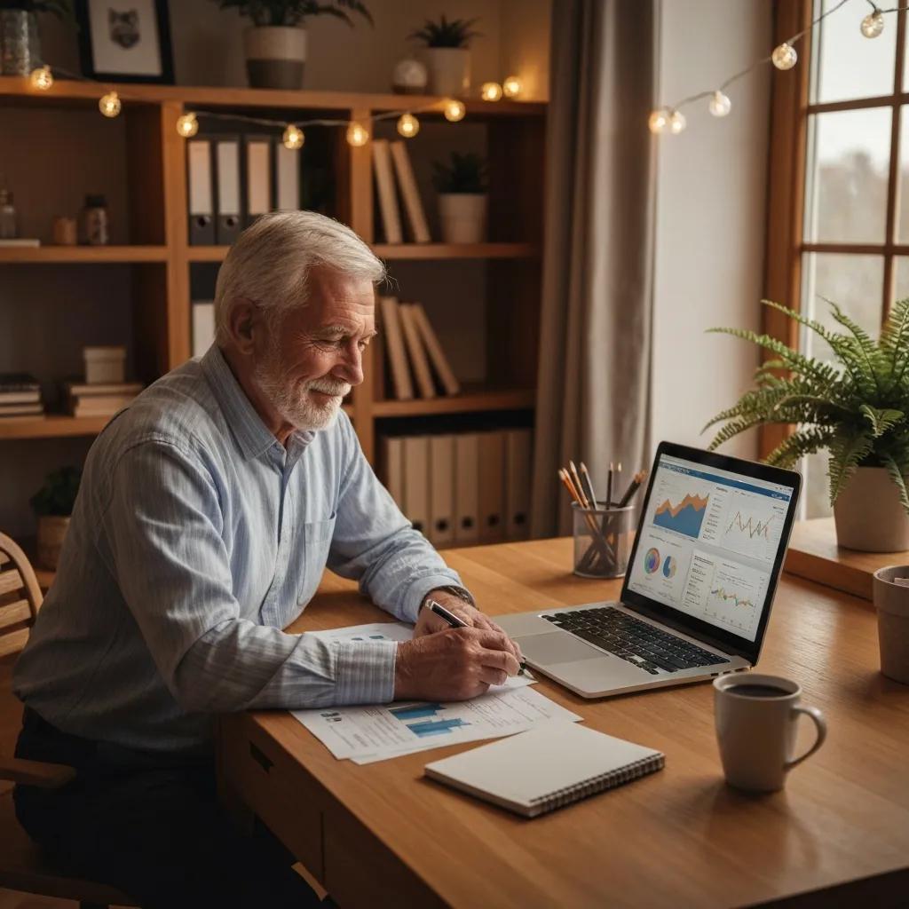Real estate investor reviewing credit score improvement strategies at a cozy desk