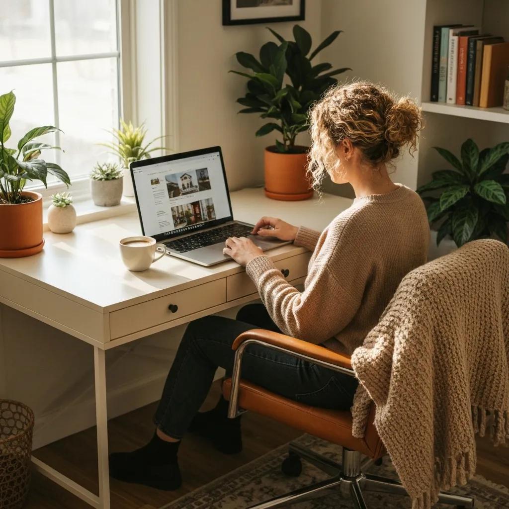 Investor at a home office reviewing listings — illustrating strategic deal evaluation in Burbank