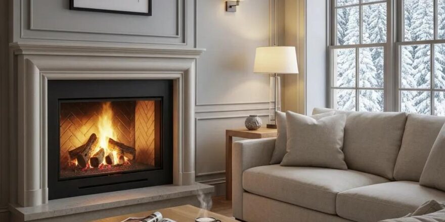 Real estate investor reviewing refinance savings with financial documents and a mortgage calculator