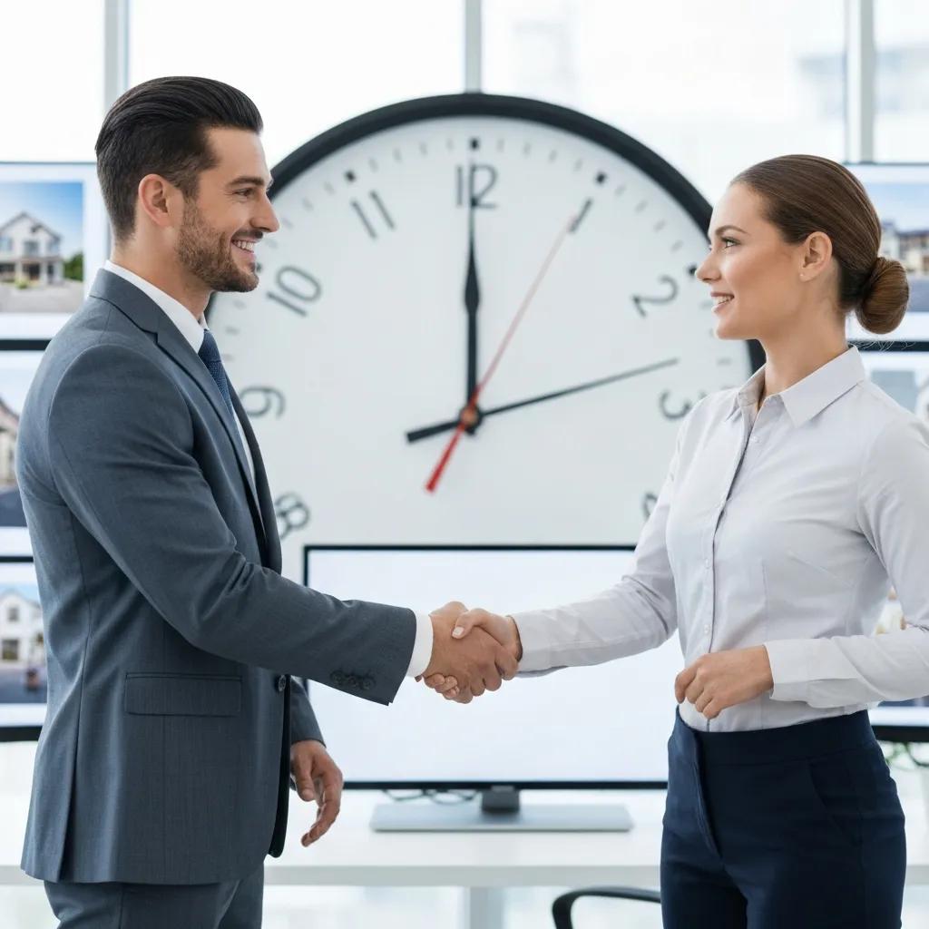 Investor and lender handshake after agreeing to expedited loan terms