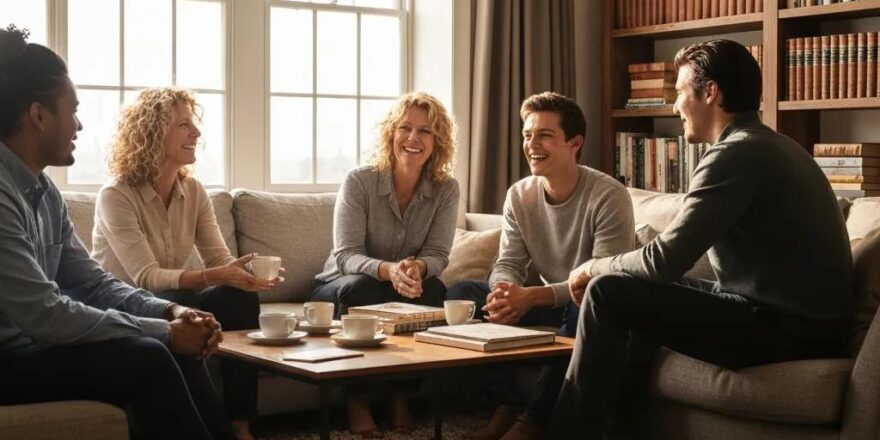 Real estate investors discussing alternative financing options in a modern office