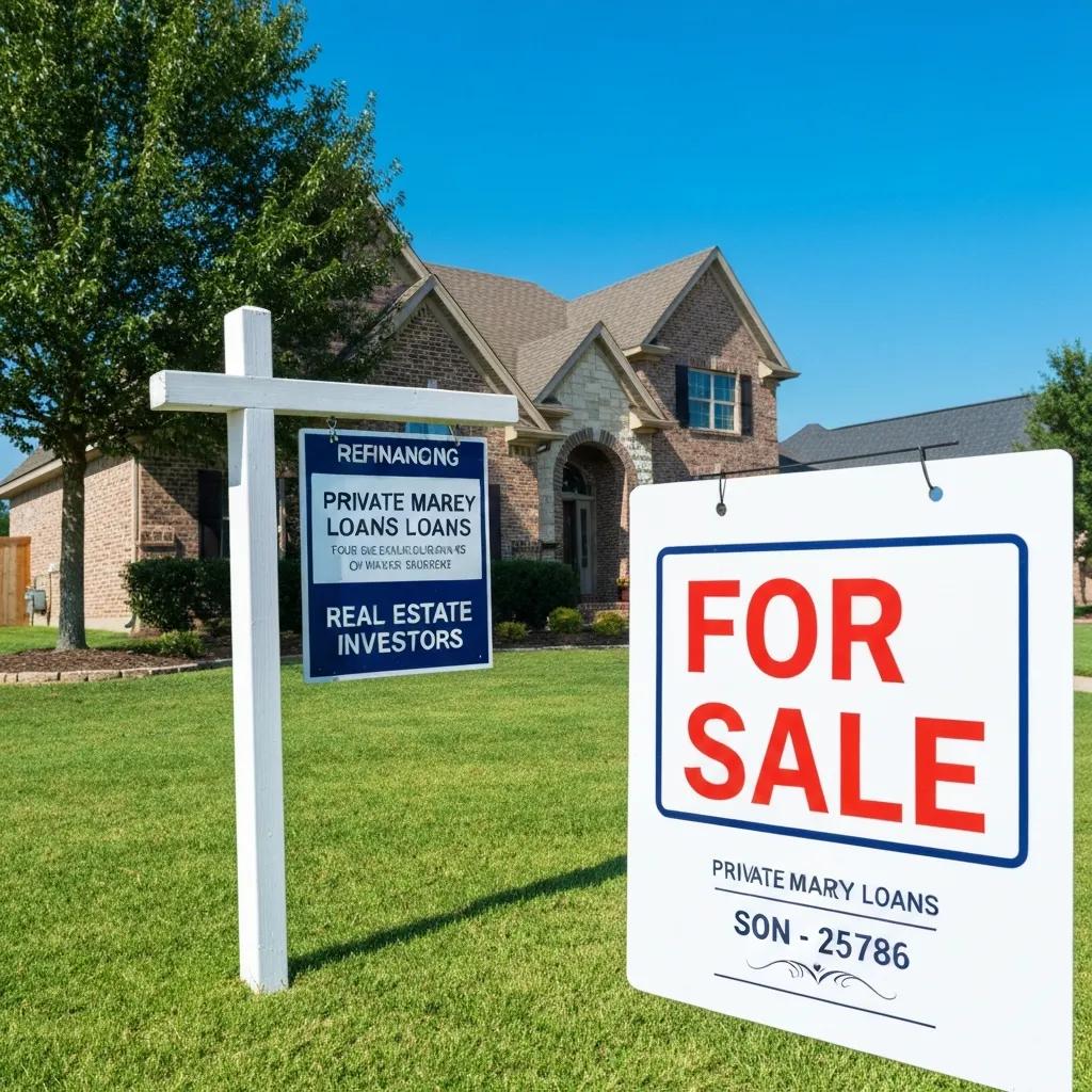Property with a 'For Sale' sign illustrating private refinancing options