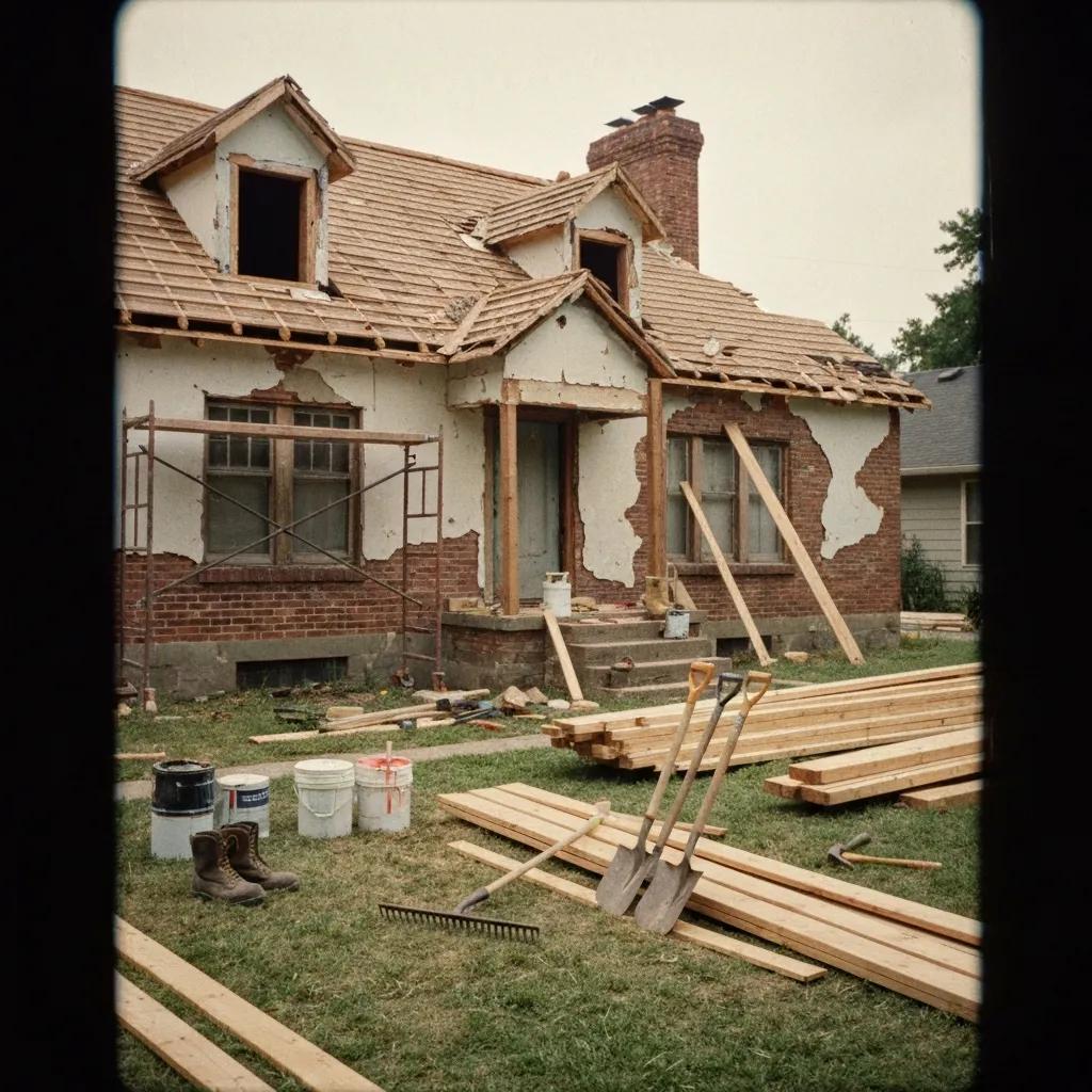 Residential property being renovated for a fix‑and‑flip project
