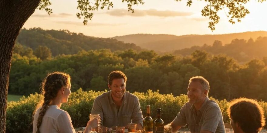 Serene landscape of raw land with a person contemplating investment opportunities