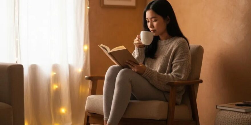 Small business owner reviewing financing options in a cozy office