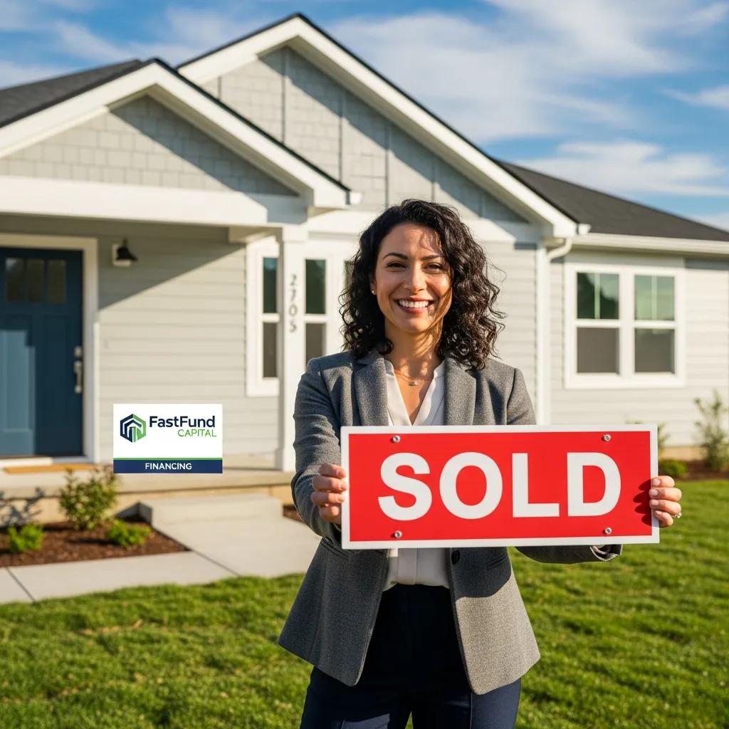 Investor celebrating a renovated, sold property