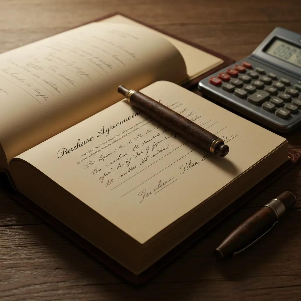 Stack of different real estate contracts and forms on a table
