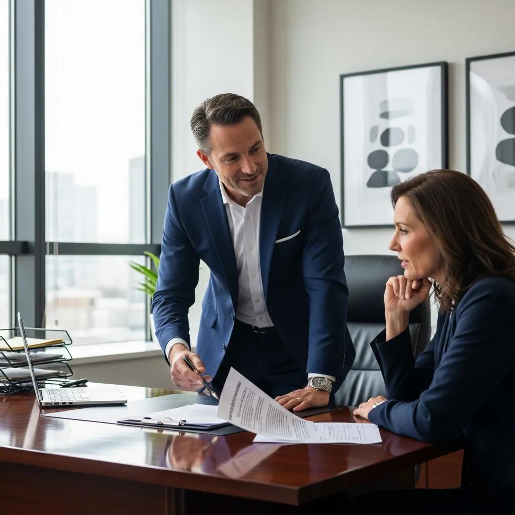 Broker and client discussing loan options — DRE license benefits for hard money lenders