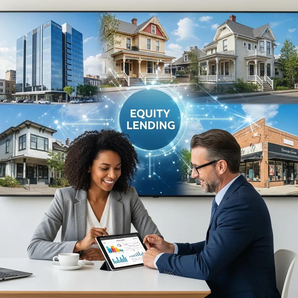 Business owner reviewing equity-based lending details with a loan specialist