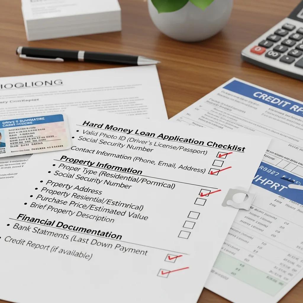 Document checklist for a hard money loan application