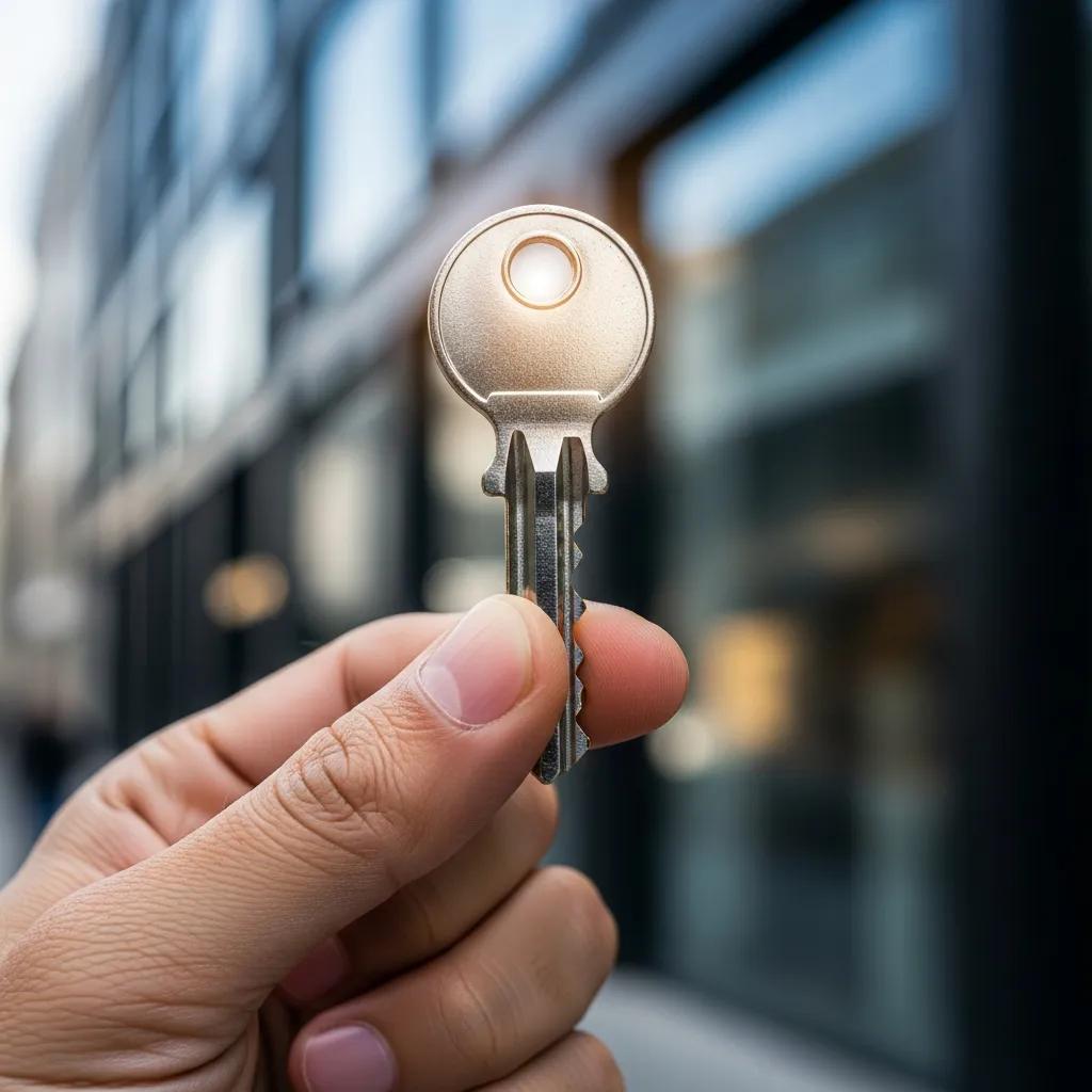 Close-up of a key symbolizing loan eligibility and access to funding