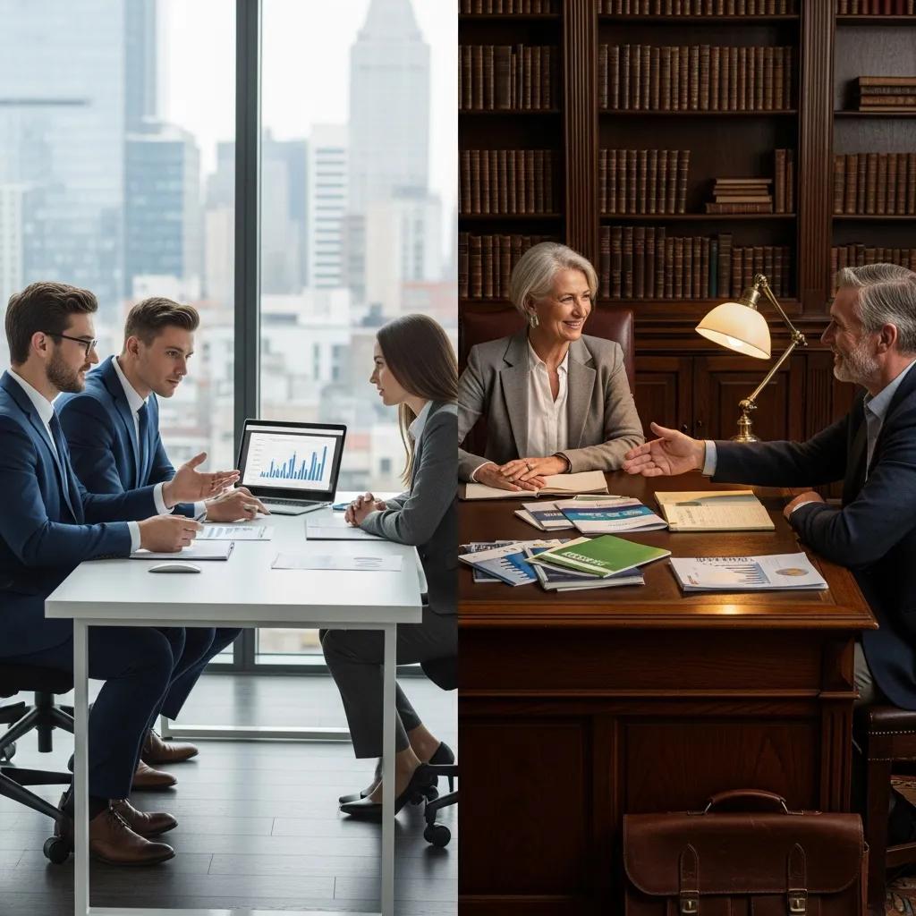 Graphic comparing direct lenders and brokers in real estate finance