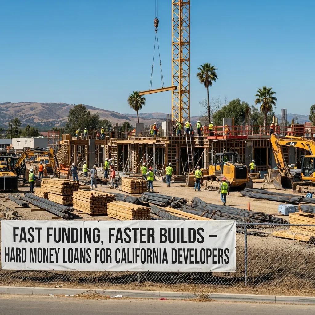 California construction site with crew building a residential property
