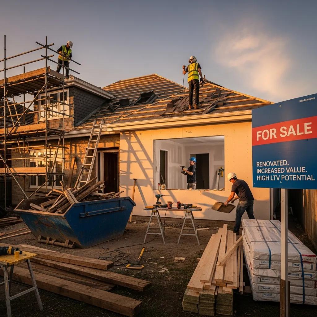 House under renovation for a fix-and-flip project