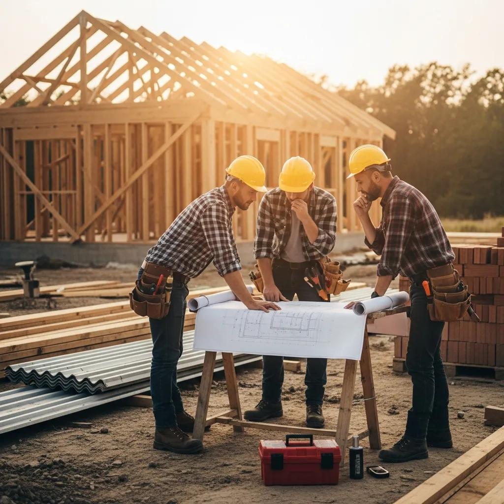Construction crew at a site facing rising material costs