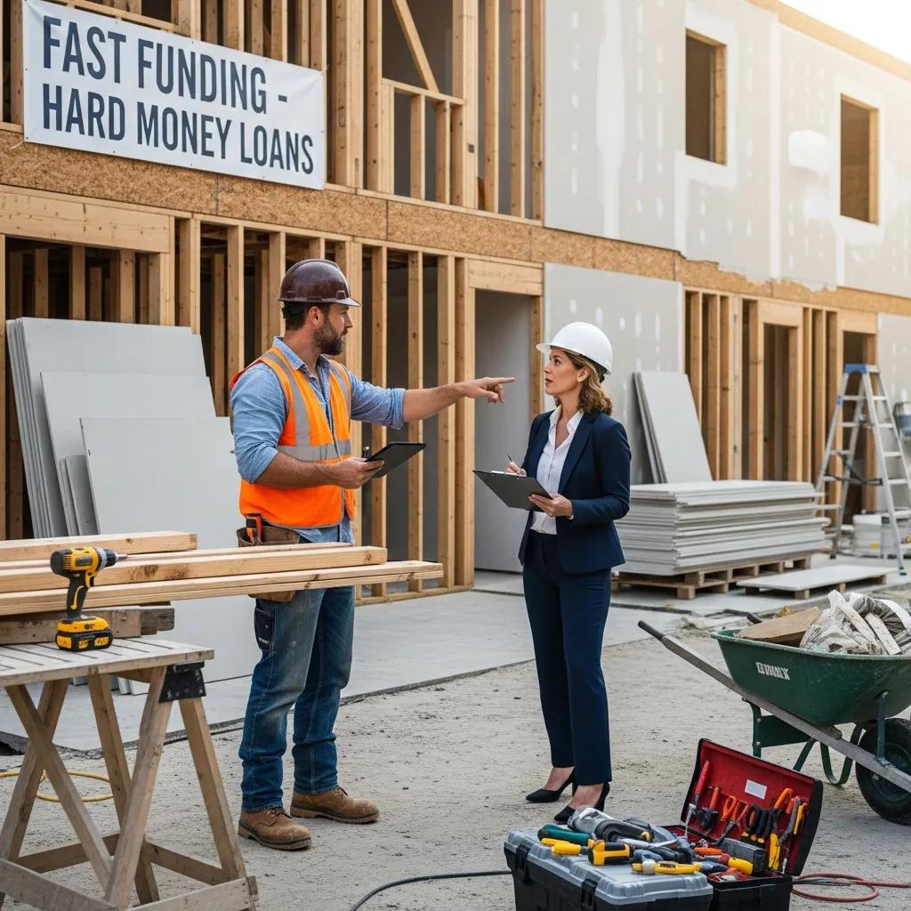 Contractor reviewing a commercial renovation during a funding inspection