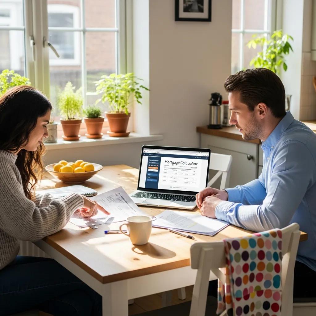 Homeowners reviewing mortgage paperwork to understand loan terms