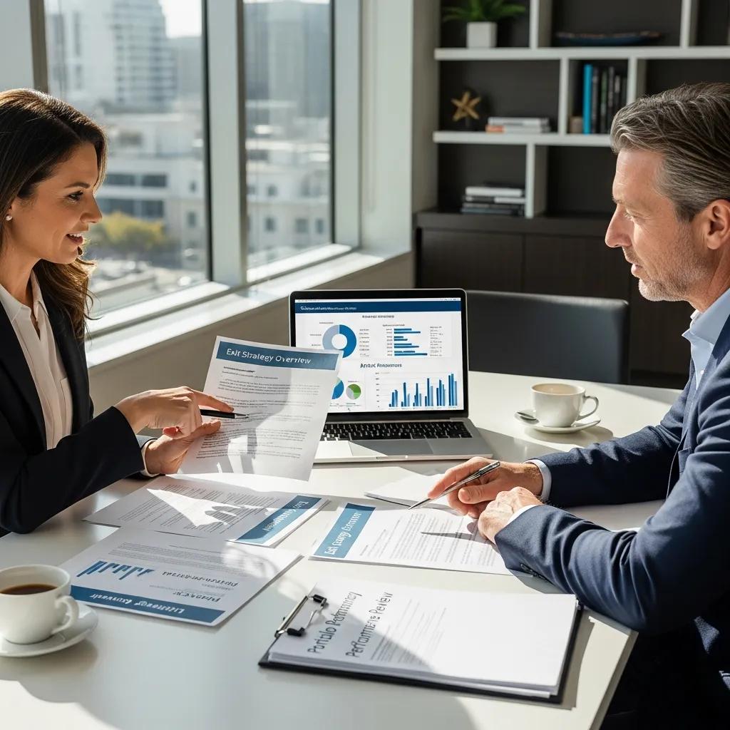 Documents showing exit strategy for loan repayment