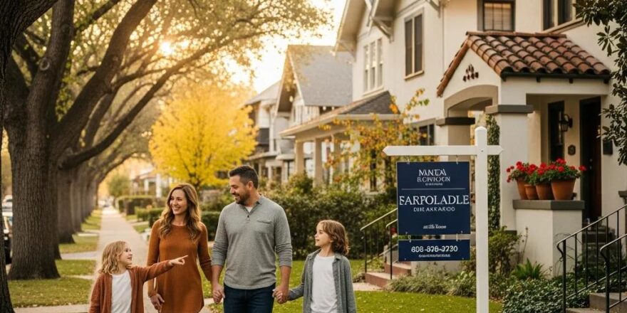 Family exploring a Sacramento neighborhood, showcasing real estate investment opportunities