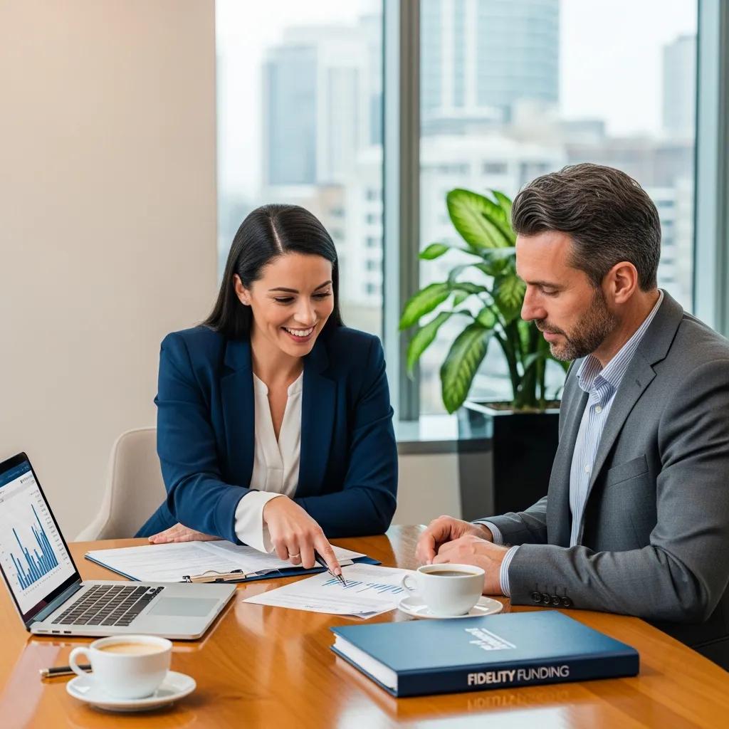 Fidelity Funding loan officer advising an industrial property investor
